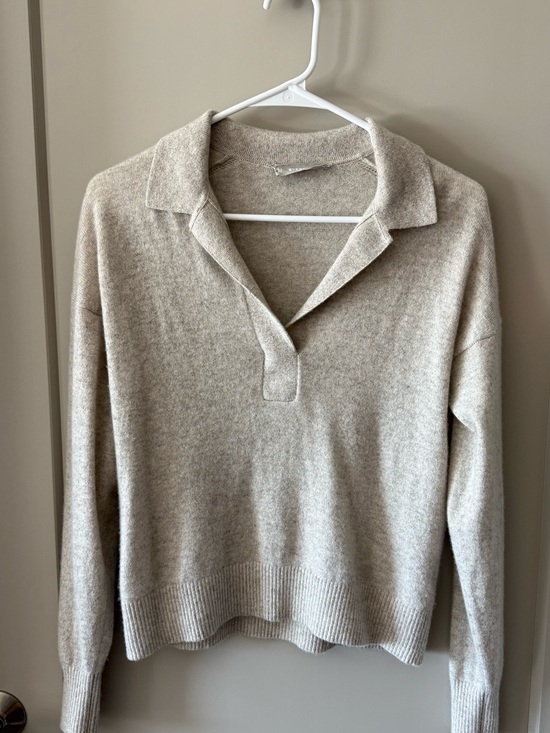 Everlane Sweaters - Everlane Oatmeal Polo Cashmere Sweater